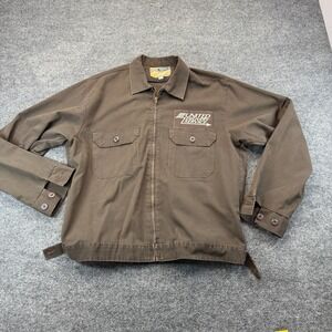 Vintage UDS Work Wear Corp Jacket Mens M Brown United Delivery Service Full Zip